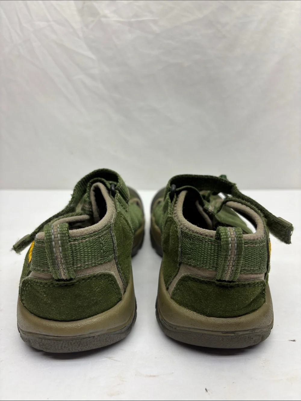 Kids Olive Green Outdoor Sandals, for little boy size 1, box 19
